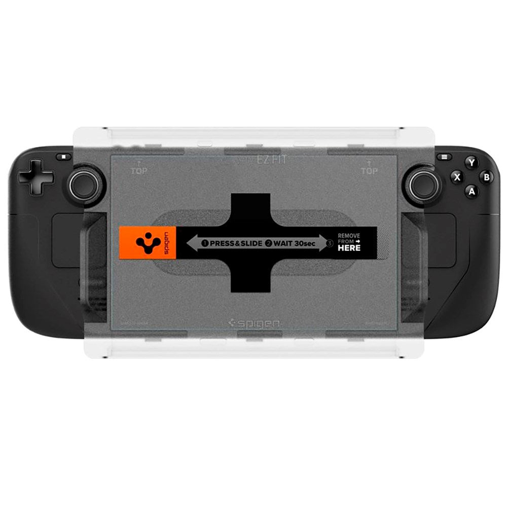 Spigen Valve Steam Deck / OLED EZ Fit Glas.tR Skærmbeskyttelse - Case Friendly - Gennemsigtig