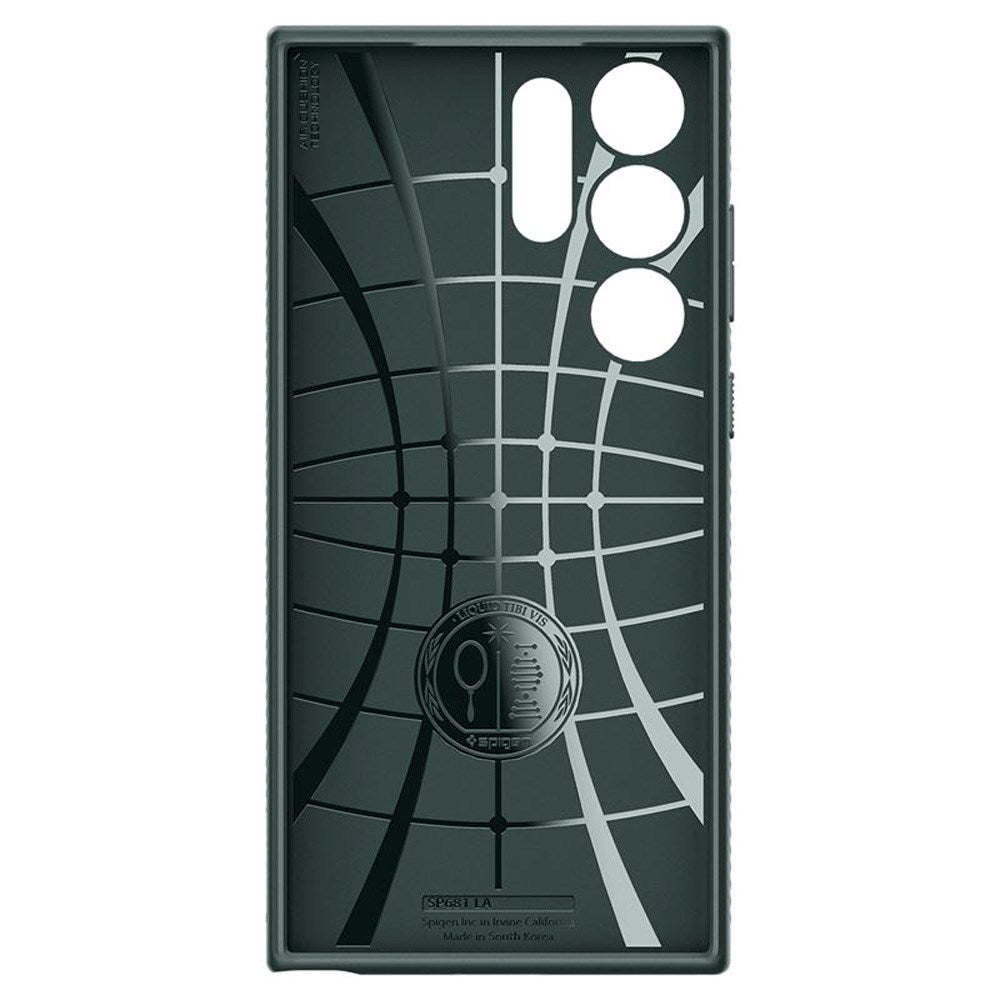 Samsung Galaxy S23 Ultra - Spigen Liquid Air - Fleksibelt Plastik Cover - Grøn