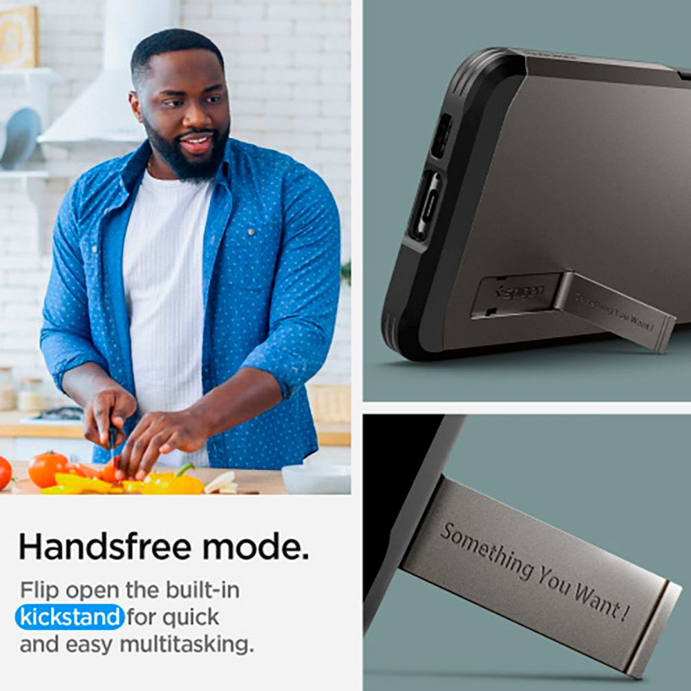 Spigen Samsung Galaxy S23 Tough Armor Case m. Kickstand - Grøn