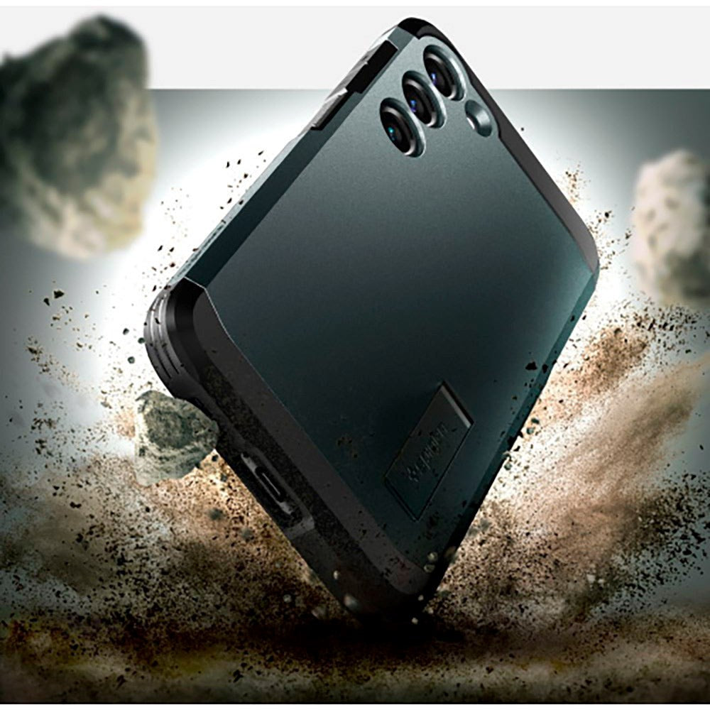 Spigen Samsung Galaxy S23 Tough Armor Case m. Kickstand - Grøn
