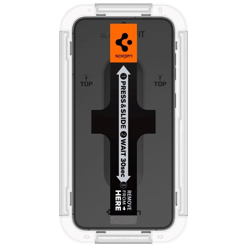 Spigen Samsung Galaxy S23 EZ Fit Glas.tR Skærmbeskyttelse 2. Stk - Case Friendly - Gennemsigtig