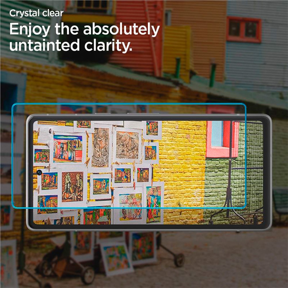 Spigen Google Pixel 7A Alignmaster Glas.tR Skærmbeskyttelse 2. Stk - Case Friendly - Gennemsigtig