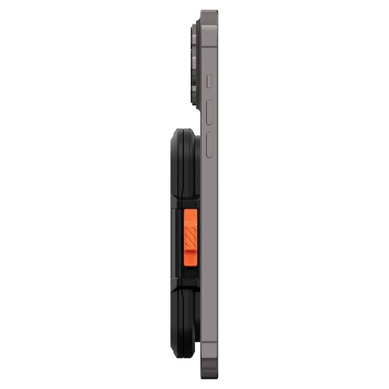 Spigen Lock Fit Kortholder - MagSafe Kompatibel - Sort / Orange