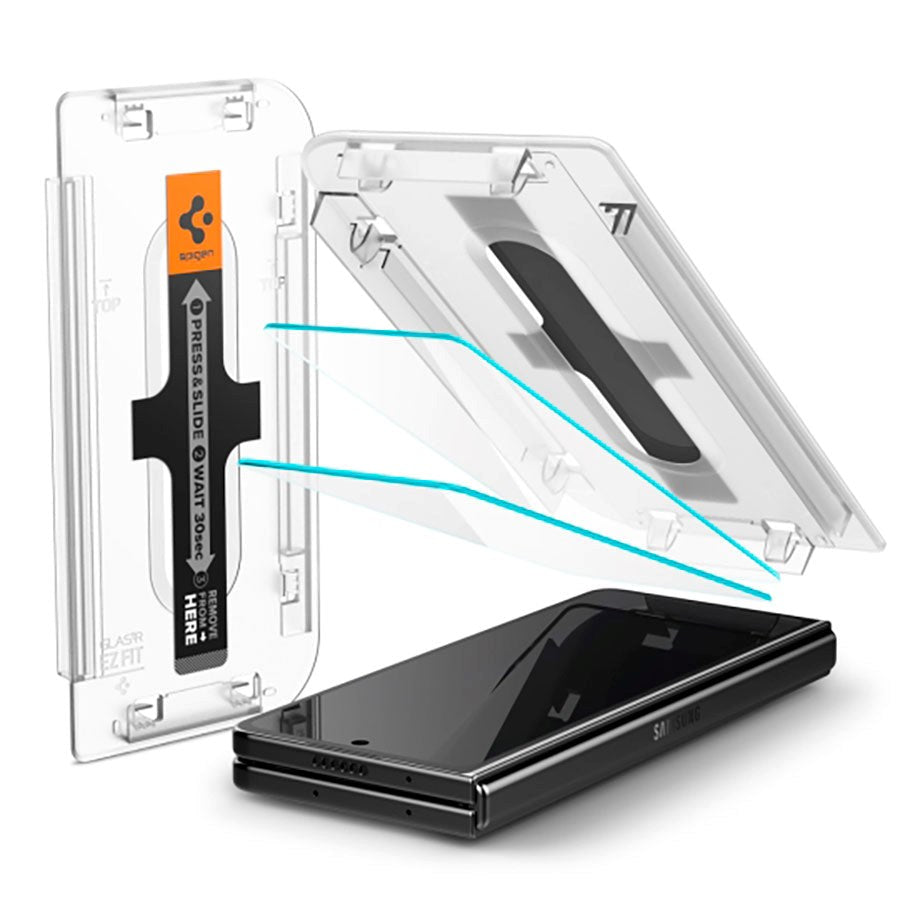 Spigen EZ Fit Glas.tR Skærmbeskyttelse til Samsung Galaxy Z Fold5 - 2 stk. - Case Friendly - Gennemsigtig