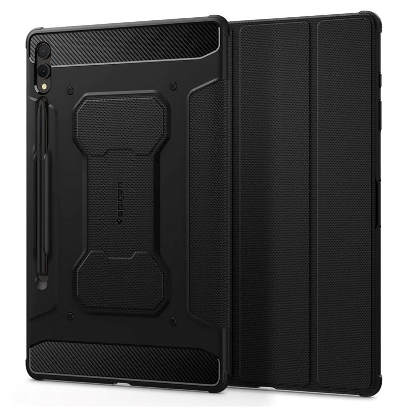 Samsung Galaxy Tab S9+ (Plus) Spigen Rugged Armor Pro Flip Cover - Sort