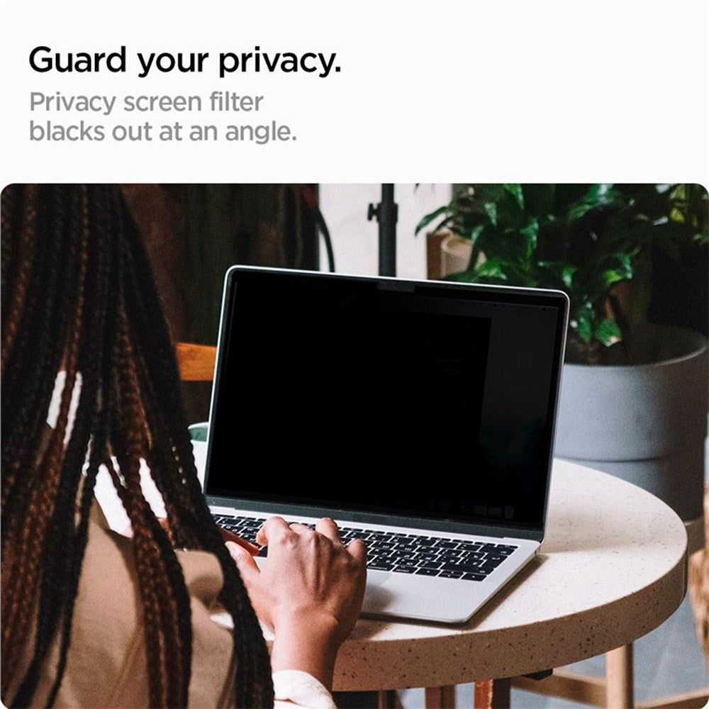 MacBook Air 15" M2/M3/M4 (2023-2025) Spigen SafeView Privacy Filter - Gennemsigtig