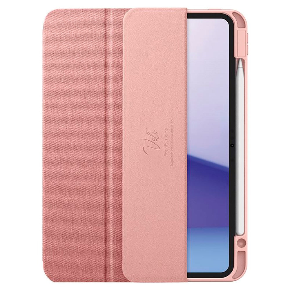 iPad Pro 11" (2025 / 2024) Spigen Urban Fit Stof Tablet Cover m. Pen Holder - Rose Gold