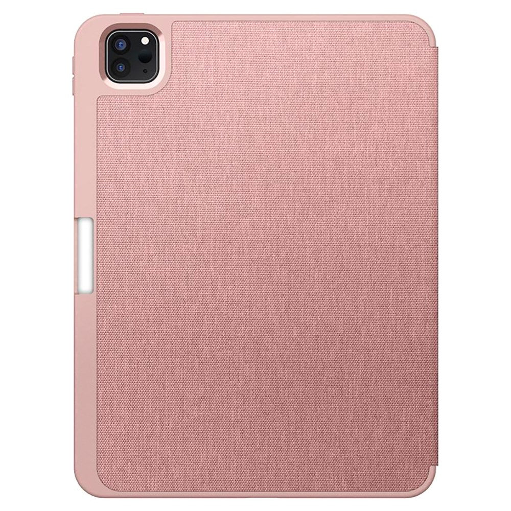 iPad Pro 11" (2025 / 2024) Spigen Urban Fit Stof Tablet Cover m. Pen Holder - Rose Gold