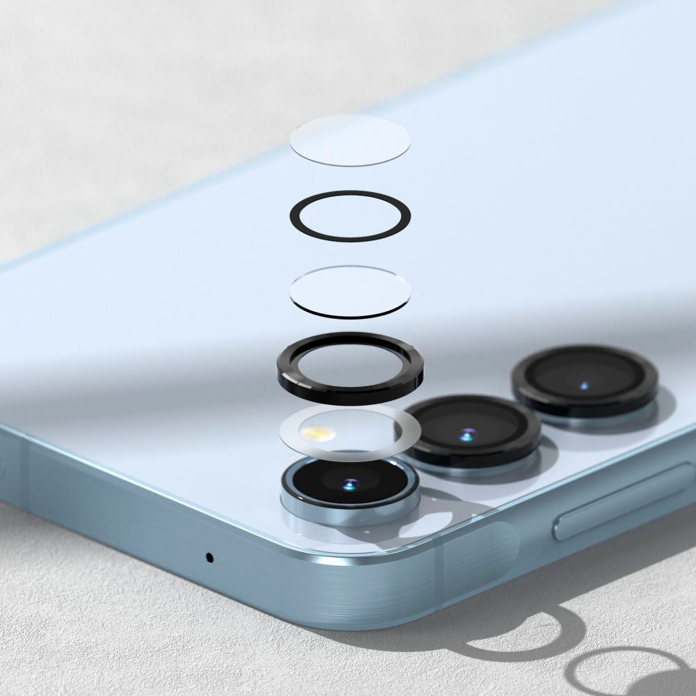 Samsung Galaxy A35 (5G) / A55 (5G) Ringke Beskyttelsesglas til Kameralinse - Sort Kant