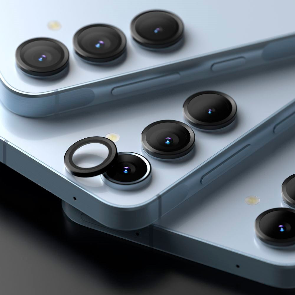 Samsung Galaxy A35 (5G) / A55 (5G) Ringke Beskyttelsesglas til Kameralinse - Sort Kant