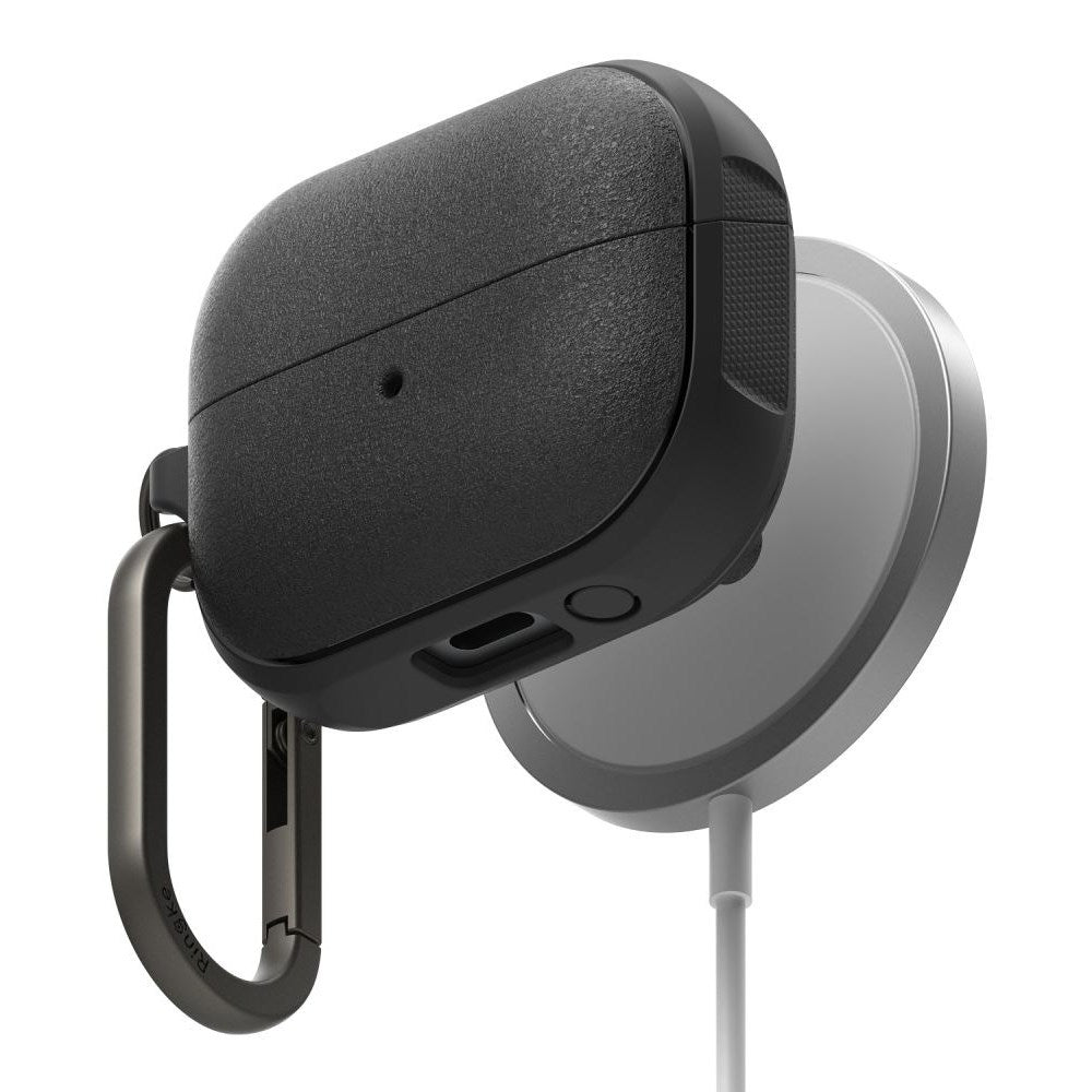 Ringke Onyx Magnetic Samsung Galaxy Buds 3 / 3 Pro Cover m. Karabinhage - MagSafe Kompatibelt - Sort