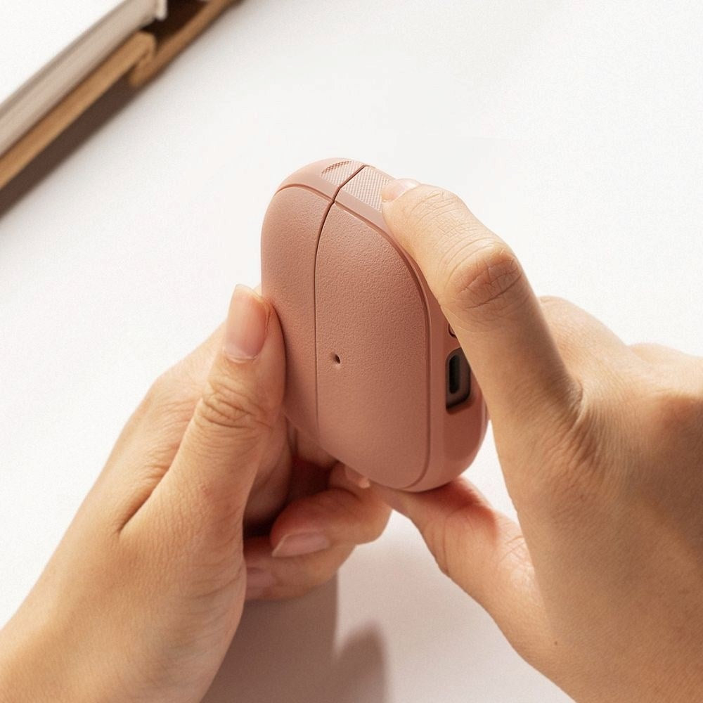 Ringke Onyx Magnetic Samsung Galaxy Buds 3 / 3 Pro Cover m. Karabinhage - MagSafe Kompatibelt - Rosa