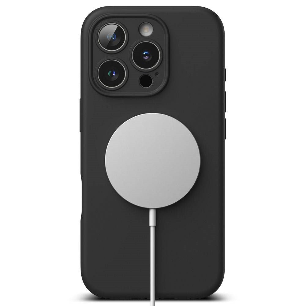 Ringke iPhone 16 Pro Max Silikone Mobil Cover - MagSafe Kompatibel - Sort