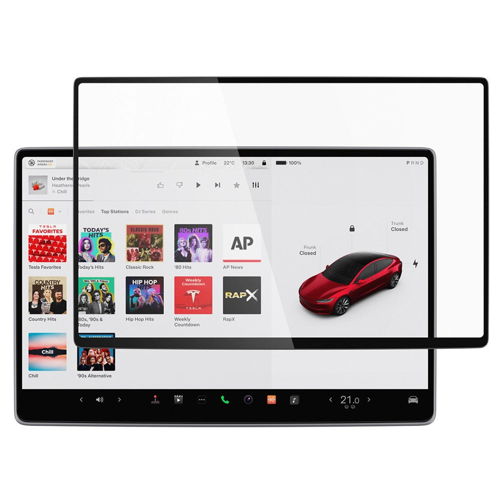 Spigen EZ Fit Skærmbeskyttelse - Tesla Model 3 (2024) m. Monteringsramme - Gennemsigtig