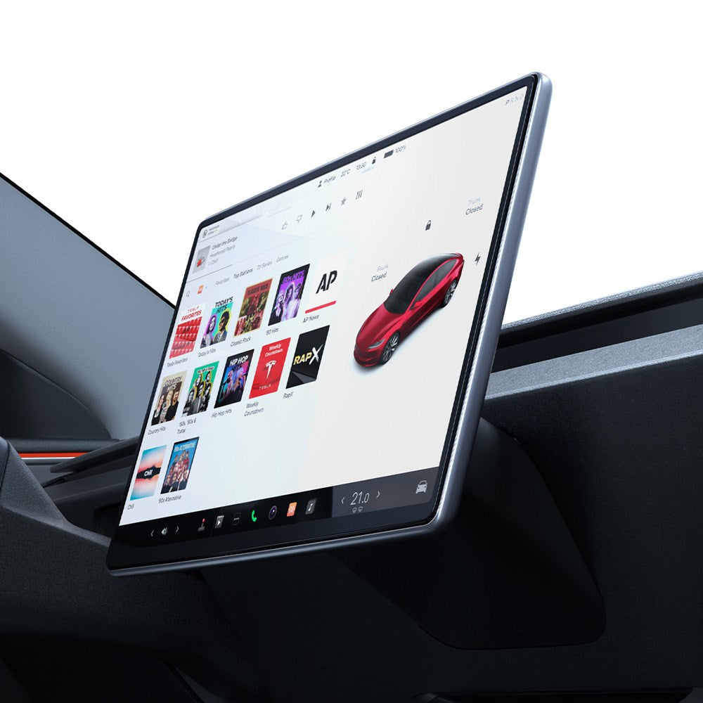 Spigen EZ Fit Skærmbeskyttelse - Tesla Model 3 (2024) m. Monteringsramme - Gennemsigtig