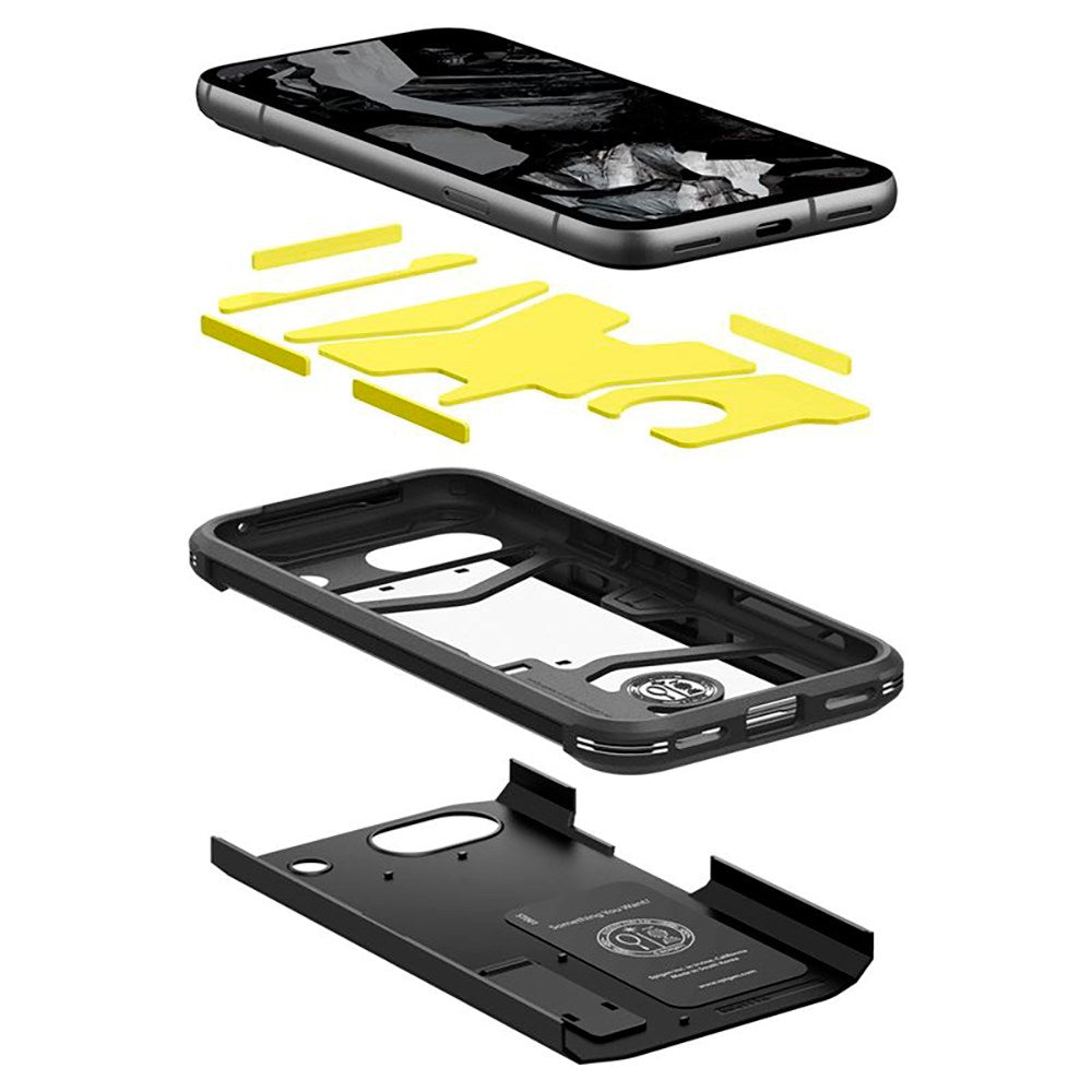 Spigen Google Pixel 8a Tough Armor Cover m. Kickstand - Sort