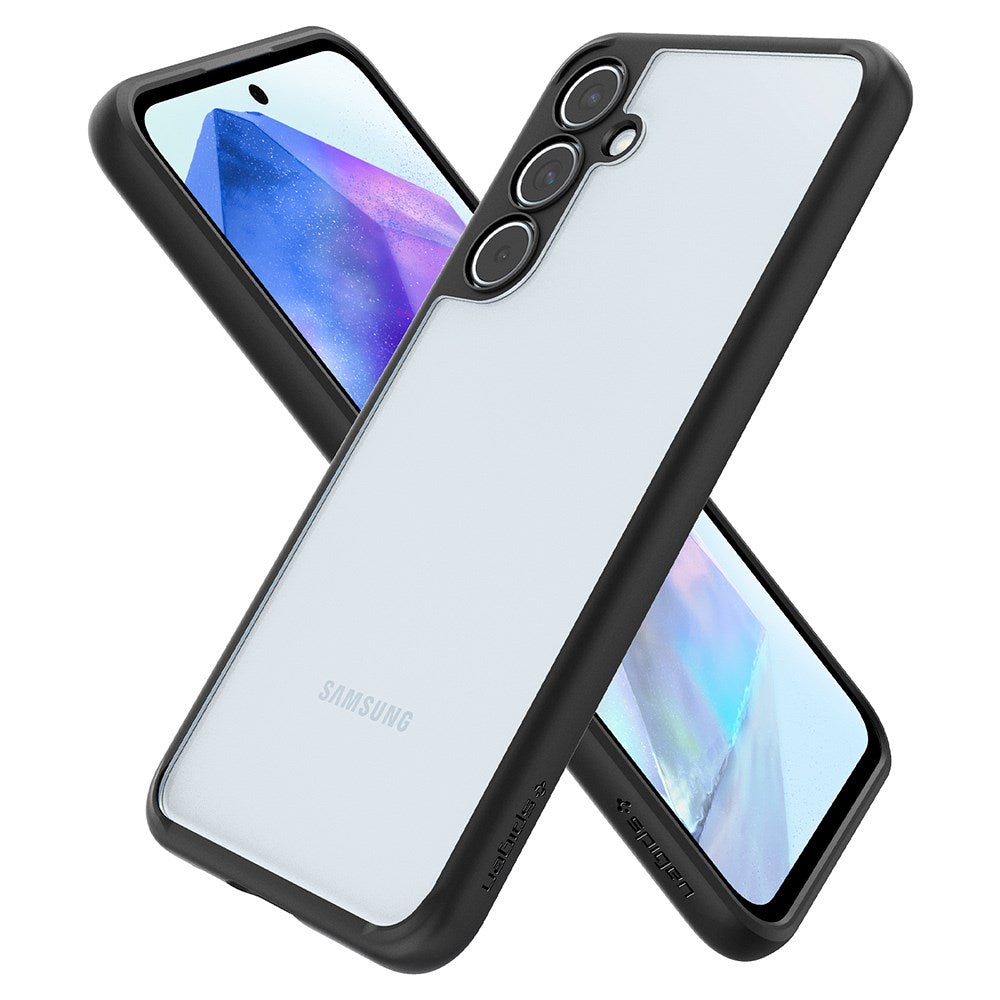 Spigen Samsung Galaxy A55 (5G) Ultra Hybrid Case - Gennemsigtig / Sort