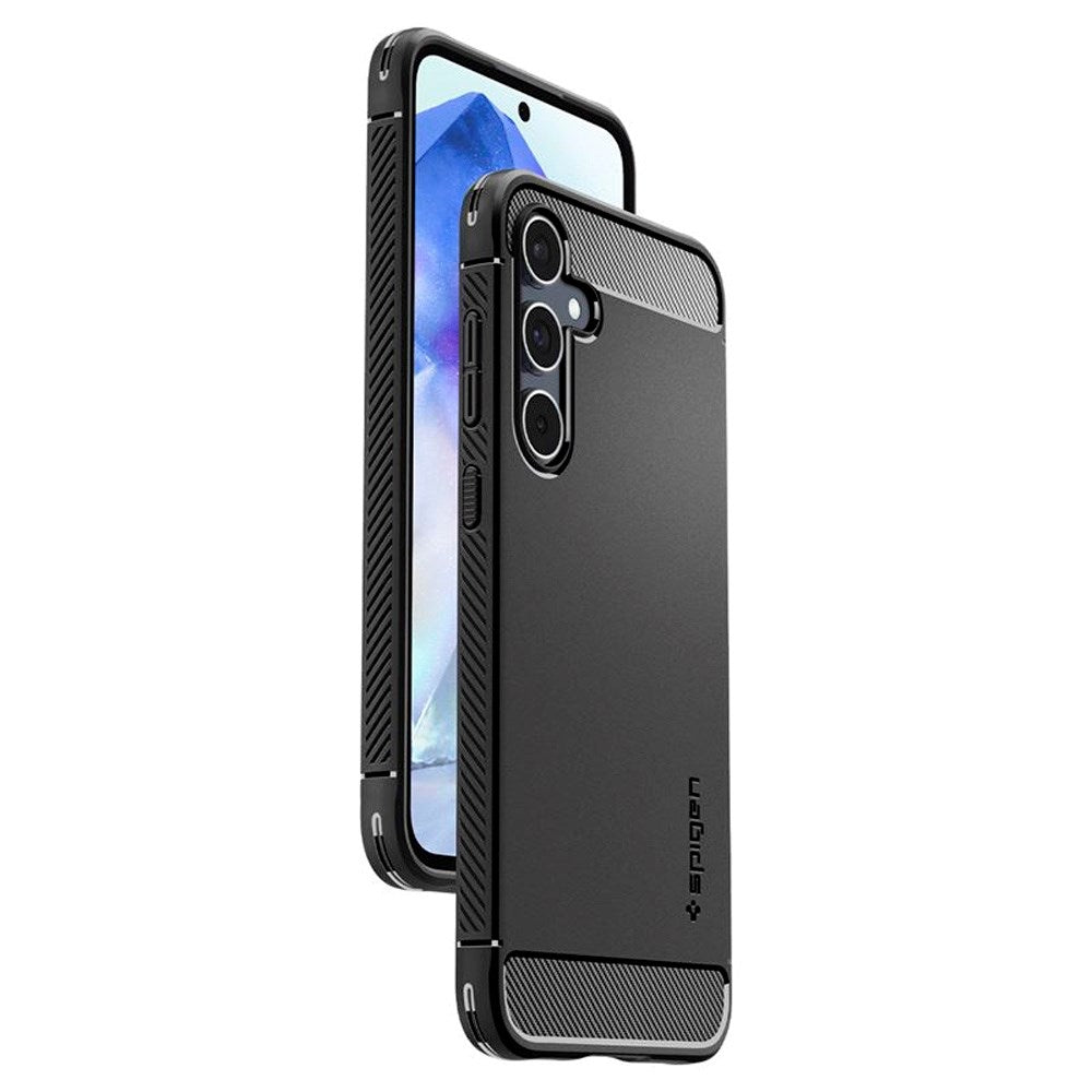 Samsung Galaxy A55 (5G) - Spigen Rugged Armor Cover - Sort