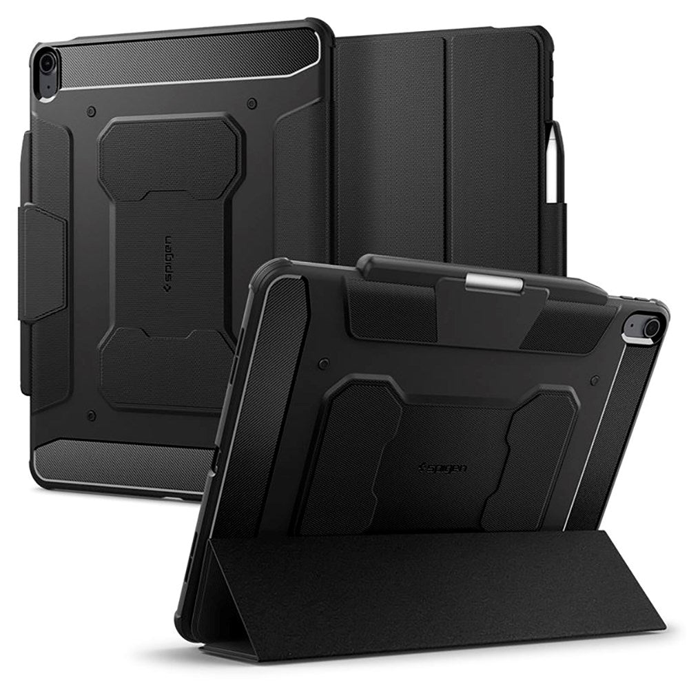 iPad Air 13" (2025 / 2024) Spigen Rugged Armor Pro Case m. Apple Pencil Holder - Sort