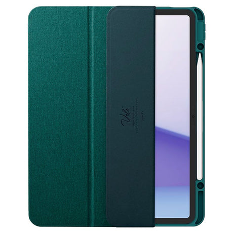 iPad Air 13" (2024) Spigen Urban Fit Stof Tablet Cover m. Pen Holder - Grøn