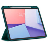 iPad Air 13" (2024) Spigen Urban Fit Stof Tablet Cover m. Pen Holder - Grøn