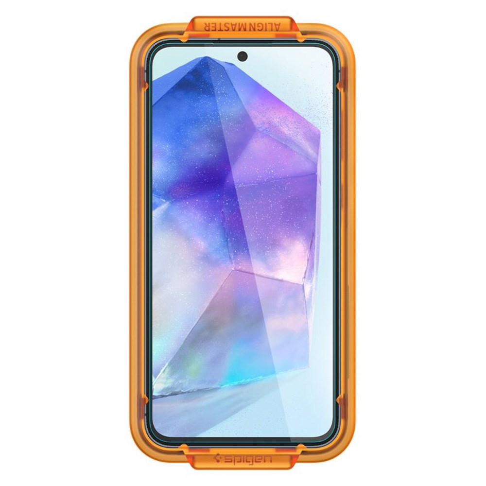 Samsung Galaxy A35 (5G) - Spigen AlignMaster Glass tR Skærmbeskyttelse - 2 stk - Case Friendly - Gennemsigtig