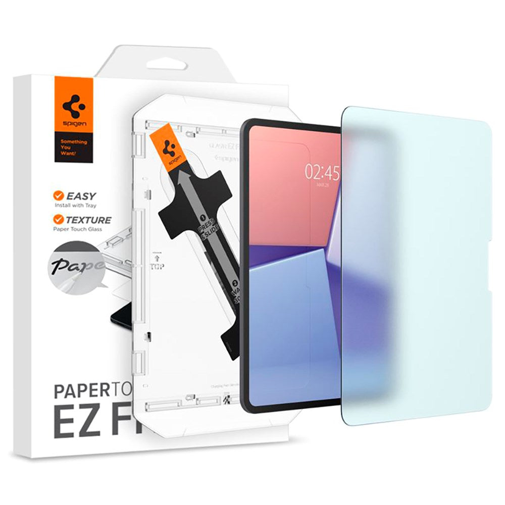 Spigen iPad Pro 11" (2024) Paper Touch EZ Fit Glas.tR Skærmbeskyttelse - Case Friendly - Gennemsigtig