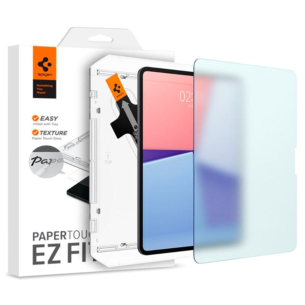 Spigen iPad Pro 13" (2025 / 2024) Paper Touch EZ Fit Glas.tR Skærmbeskyttelse - Case Friendly - Gennemsigtig
