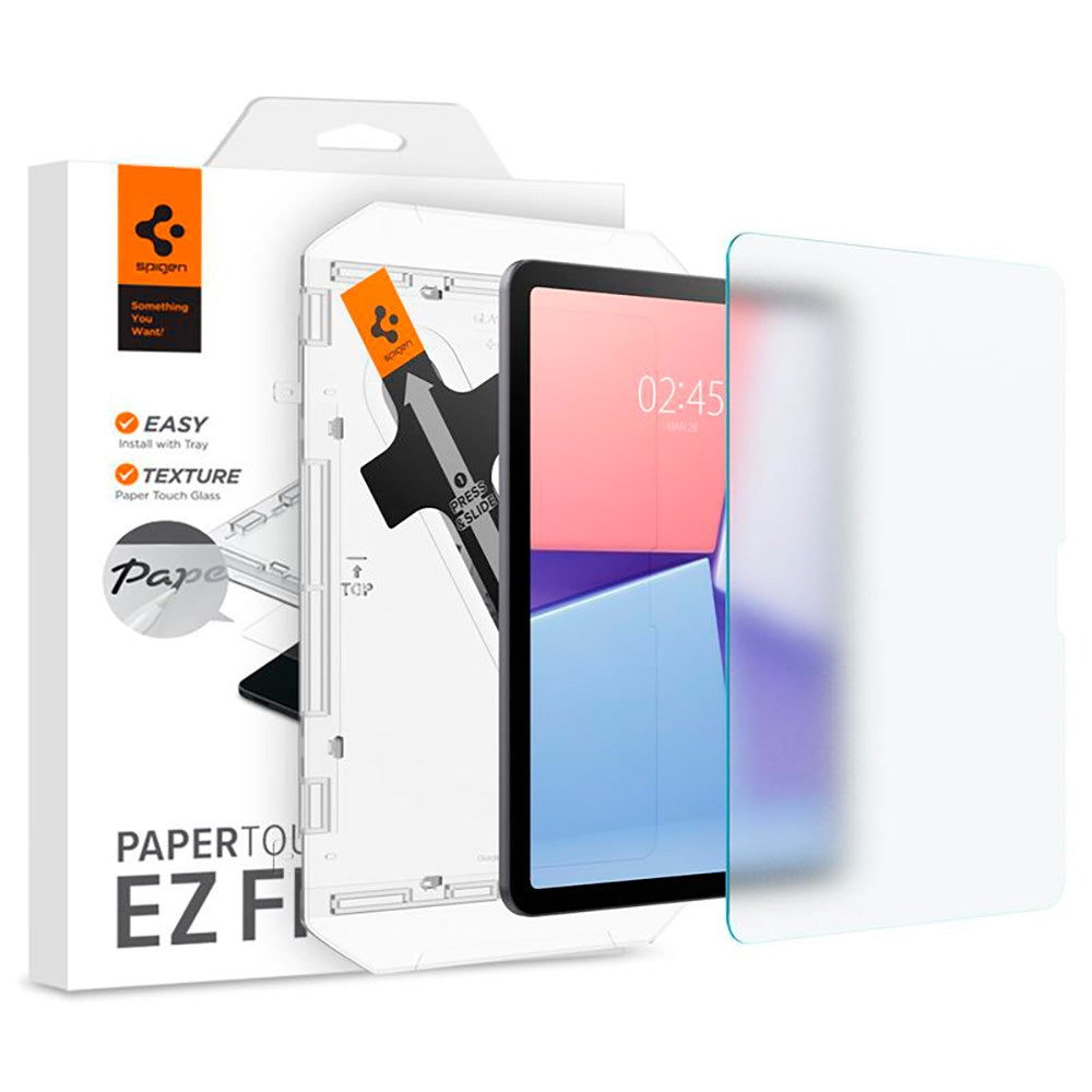 Spigen iPad Air 11" (2025 / 2024) Paper Touch EZ Fit Glas.tR Skærmbeskyttelse - Case Friendly - Gennemsigtig