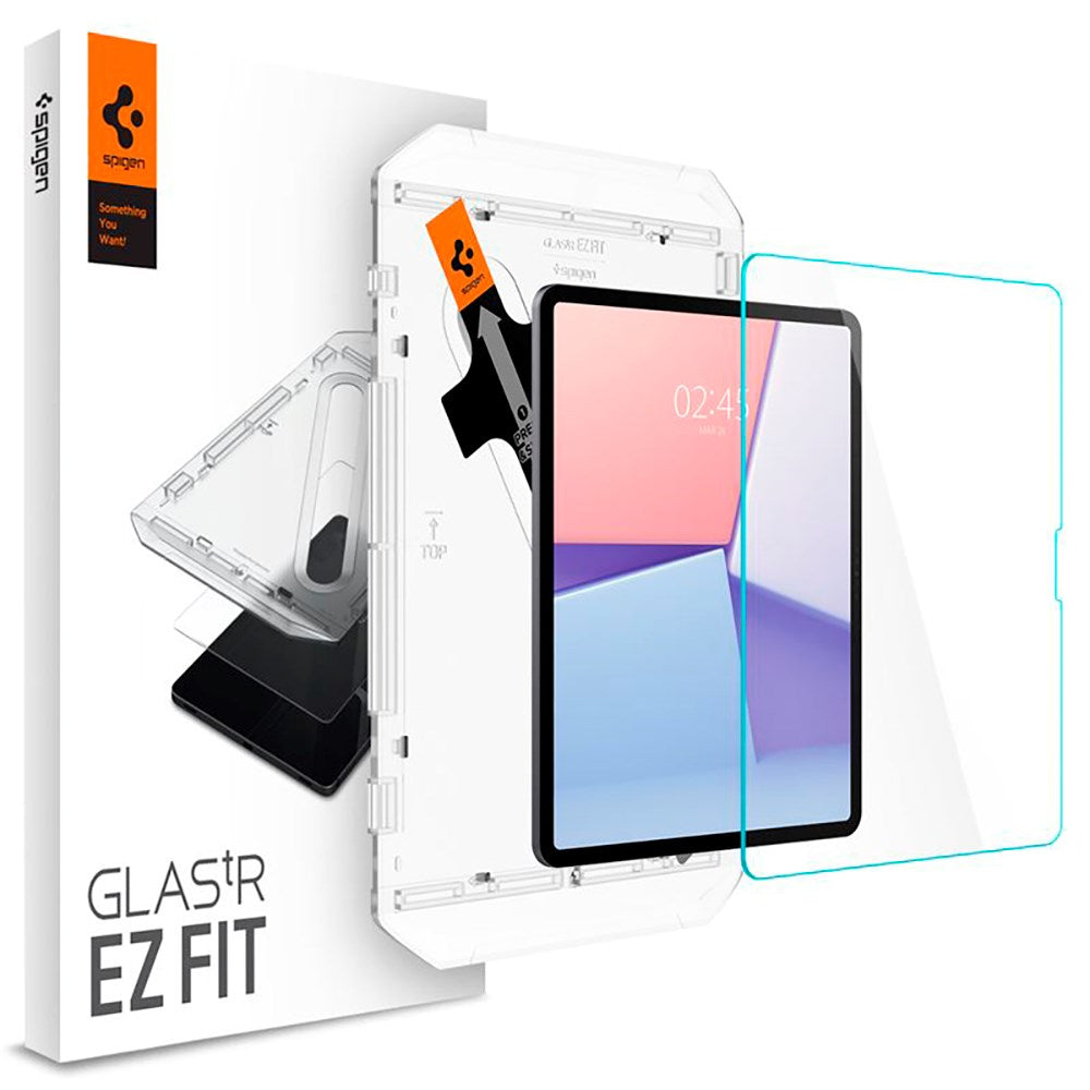 Spigen iPad Air 13" (2025 / 2024) EZ Fit Glas.tR Skærmbeskyttelse - Case Friendly - Gennemsigtig