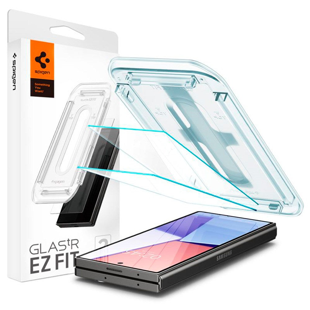 Spigen EZ Fit Glas.tR Skærmbeskyttelse til Samsung Galaxy Z Fold6 - 2 stk. - Case Friendly - Gennemsigtig