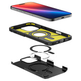 Spigen iPhone 16 Pro Max Tough Armor T Case m. Kickstand - MagSafe Kompatibel - Sort