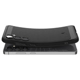 Spigen Samsung Galaxy S24 FE Rugged Armor Mobil Cover - Sort