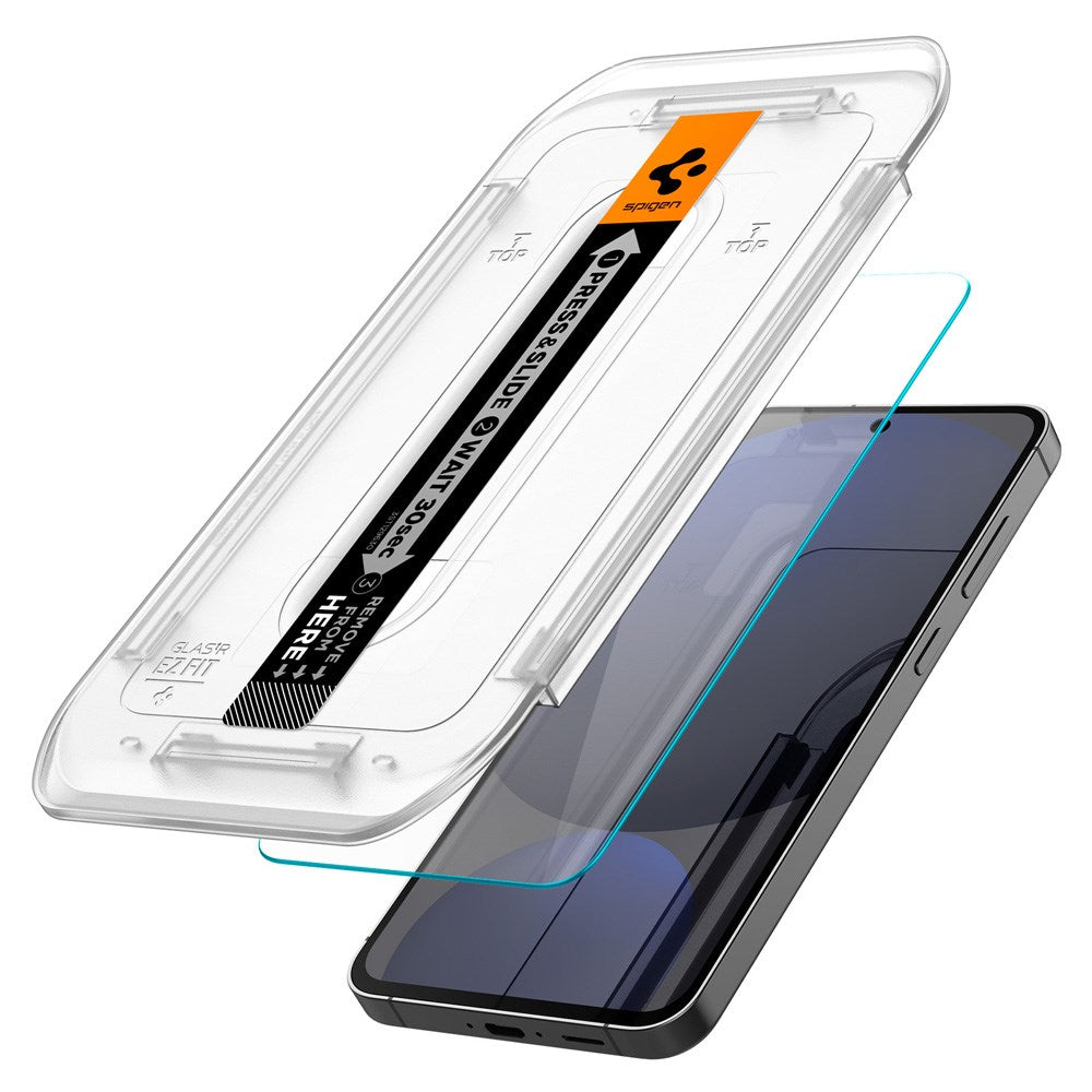 Spigen Samsung Galaxy S24 FE EZ Fit Glas.tR Skærmbeskyttelse 2. Stk - Case Friendly - Gennemsigtig