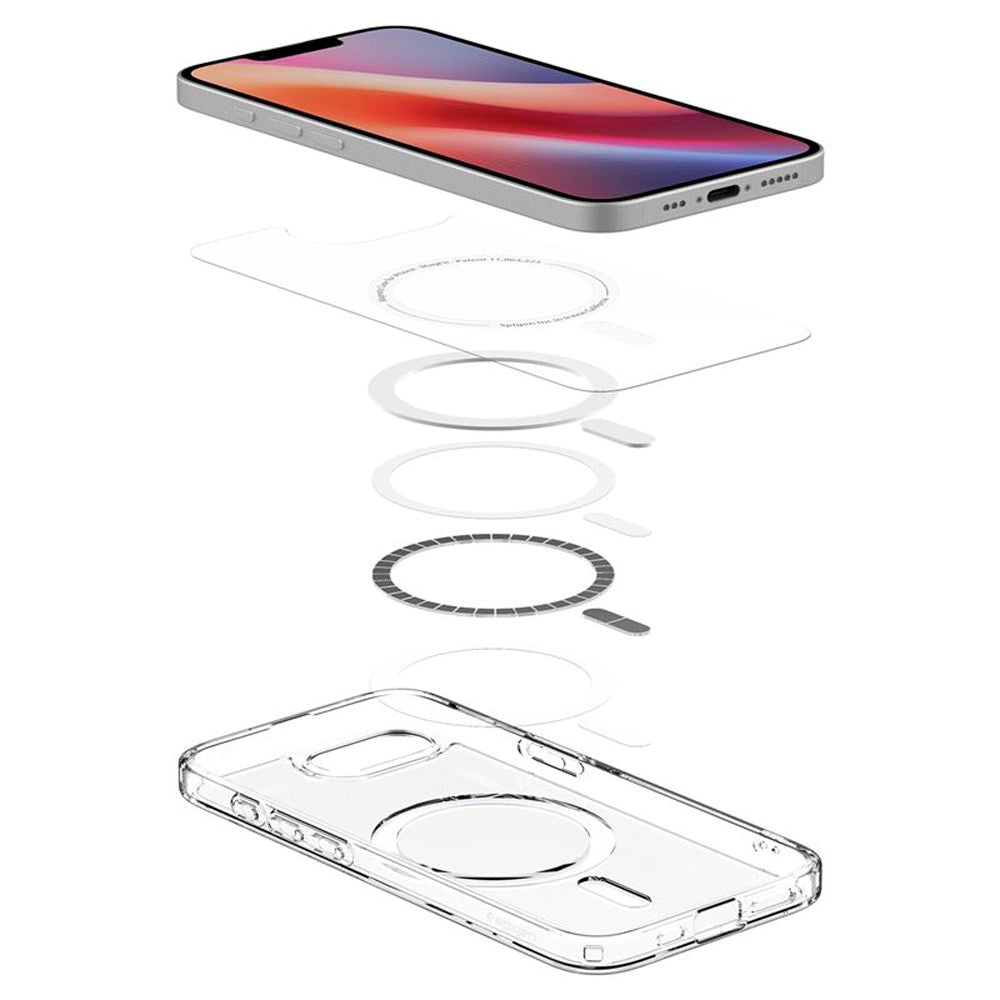 iPhone 16e - Spigen Crystal Hybrid Cover - MagSafe Kompatibel - Gennemsigtig