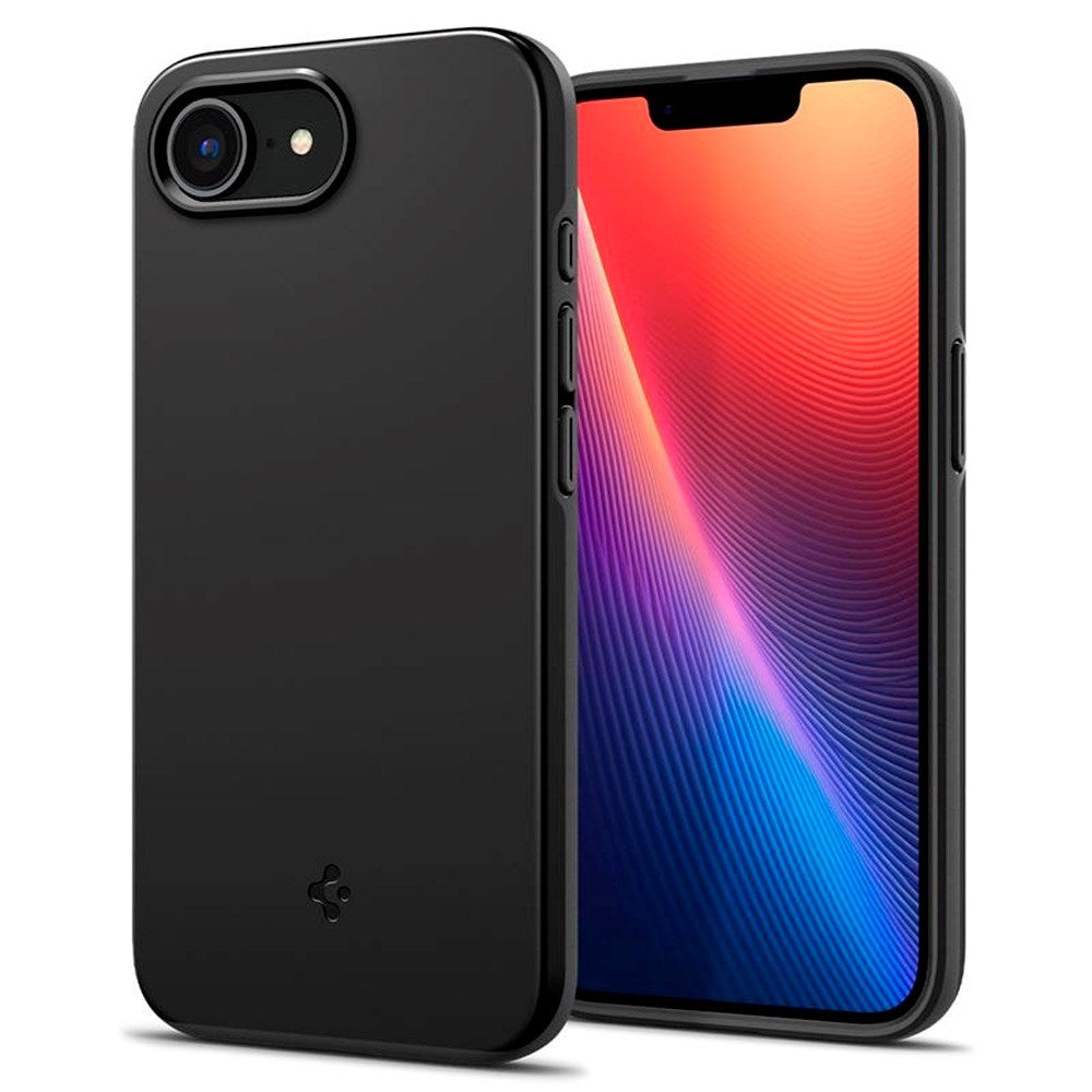 iPhone 16e - Spigen Thin Fit Cover - MagSafe Kompatibel - Sort