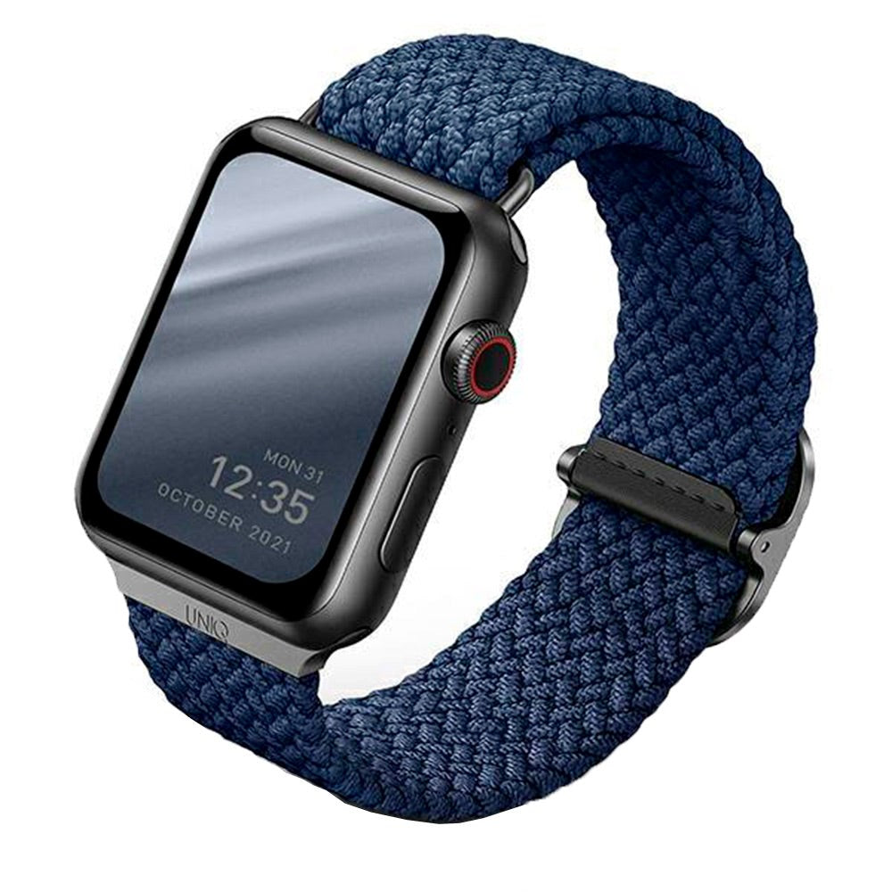 UNIQ Aspen Apple Watch (38/40/SE/41/42mm) Flettet Stof Smartwatch Rem - Blå