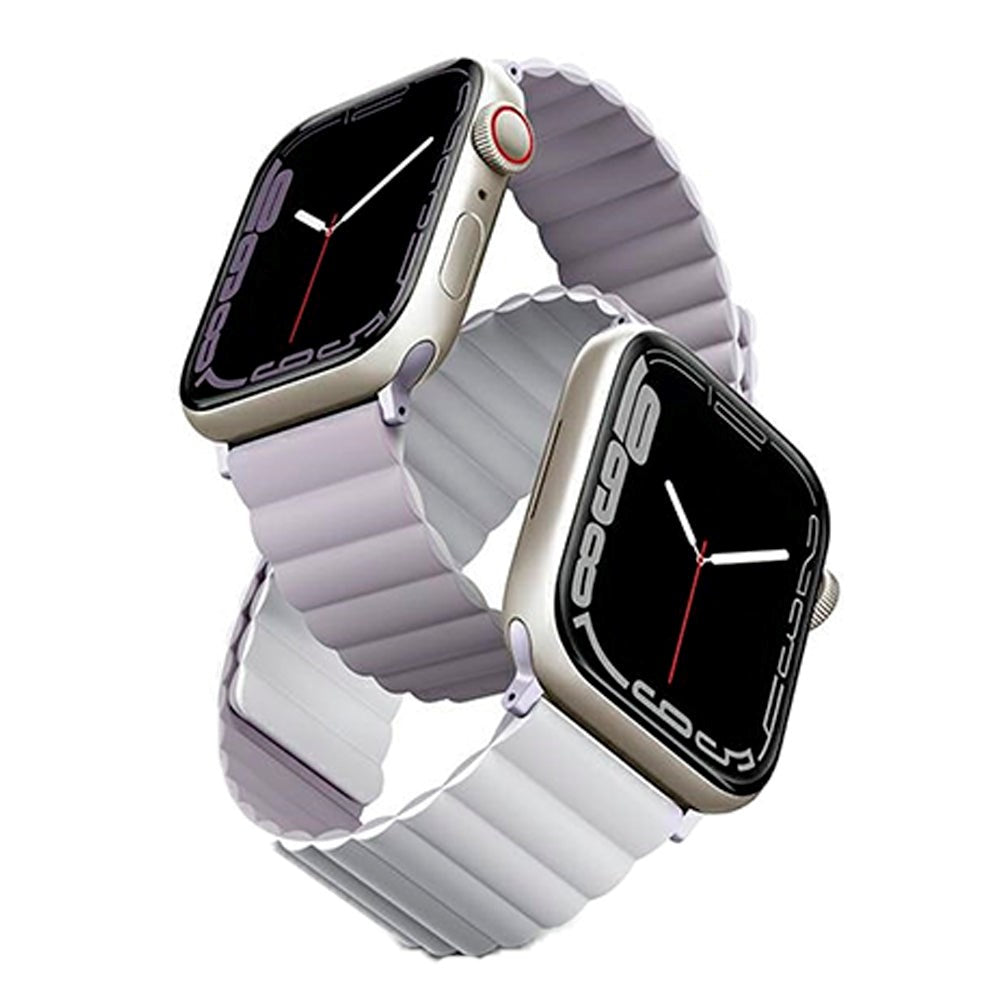 UNIQ Revix Apple Watch (38/40/SE/41/42mm) Vendbar Urrem Magnetisk - Lilla / Hvid