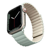 UNIQ Revix Apple Watch (42/44/SE/45/46/49mm) Vendbar Urrem Magnetisk - Sage / Beige