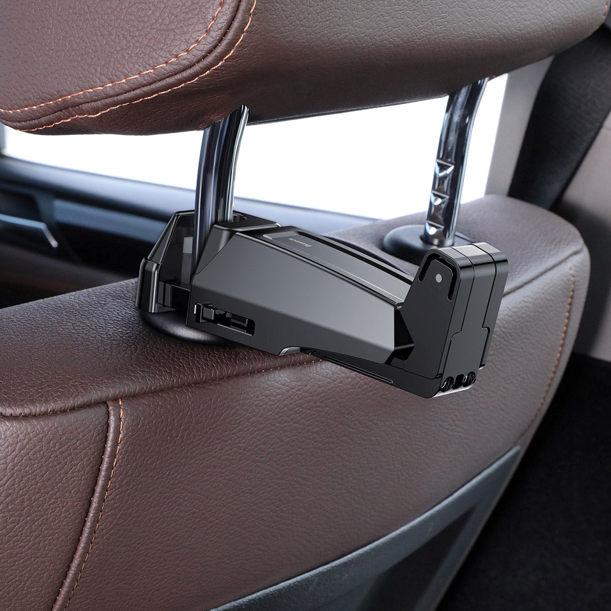 Baseus Backseat Car Mount Til Bil 4.0''-6.5'' - Max Mobil: 45 x 85mm - Sort