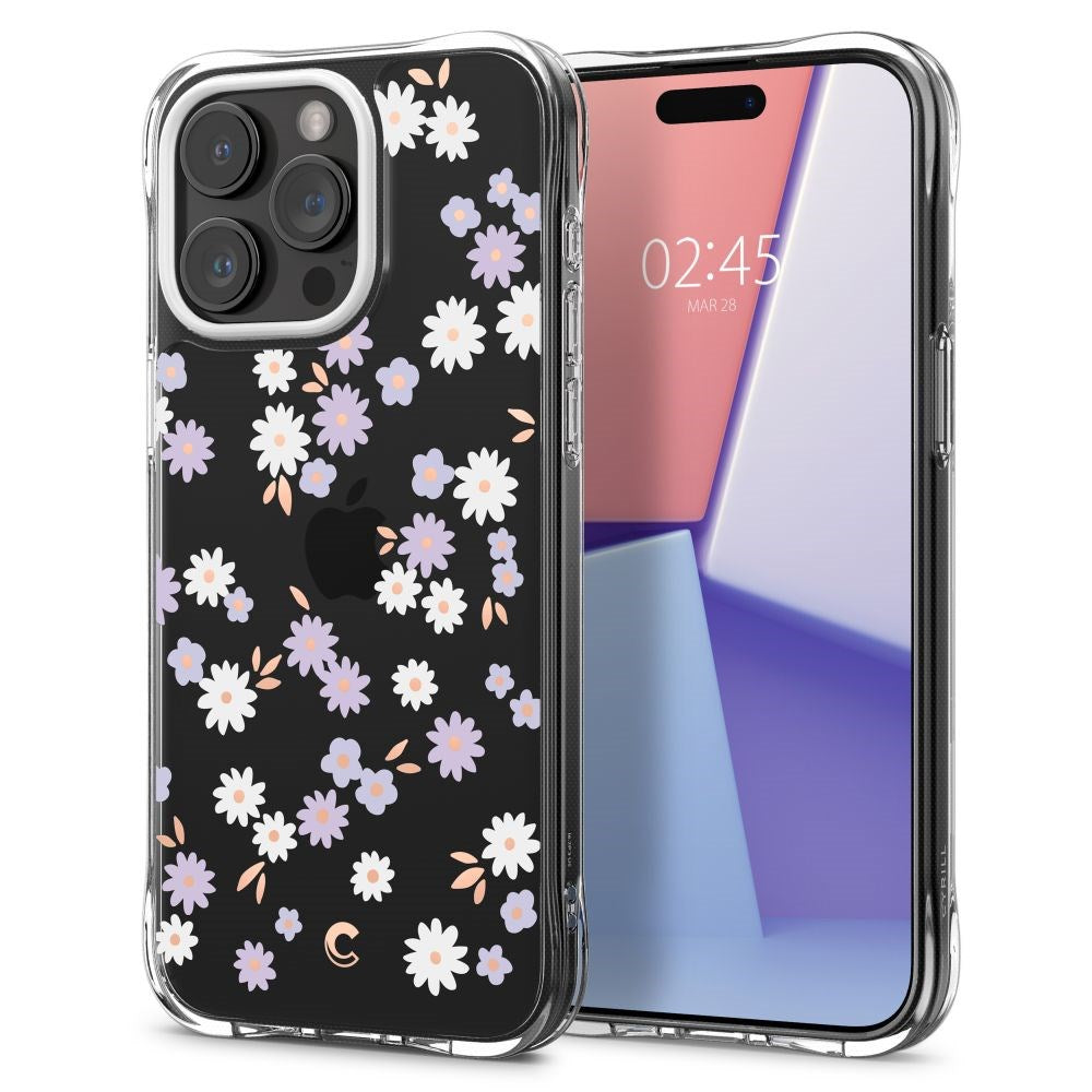Cyrill iPhone 15 Pro Cecile Plastik Bagside Cover m. Strop - Dream Daisy
