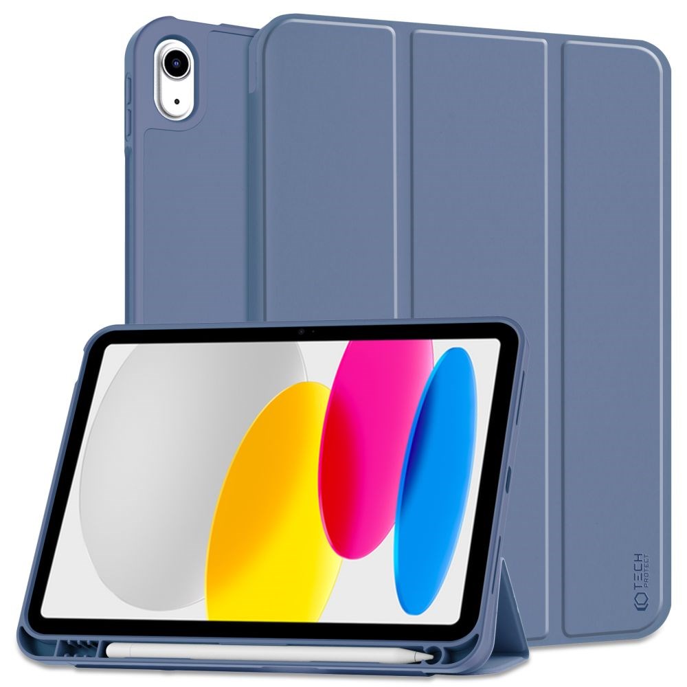 Tech-Protect iPad 11" (2025) / iPad 10.9" (2024/2022) SC Flip Cover m. Apple Pencil Holder - Blå