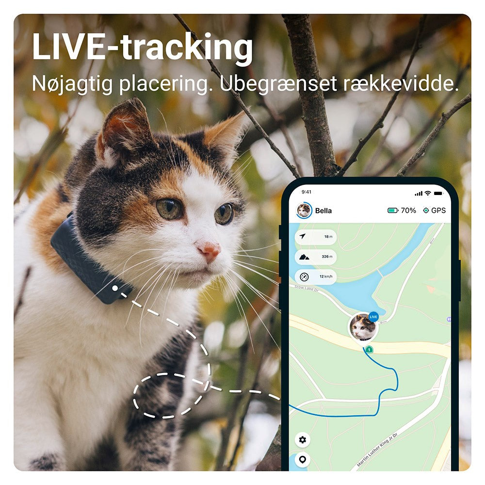 Tractive GPS Cat Mini - Tracker til Kat - Mørkeblå