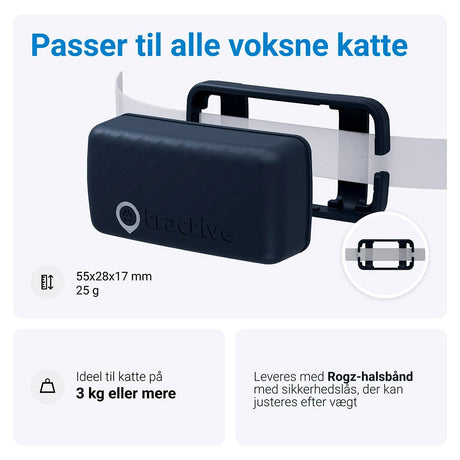 Tractive GPS Cat Mini - Tracker til Kat - Mørkeblå