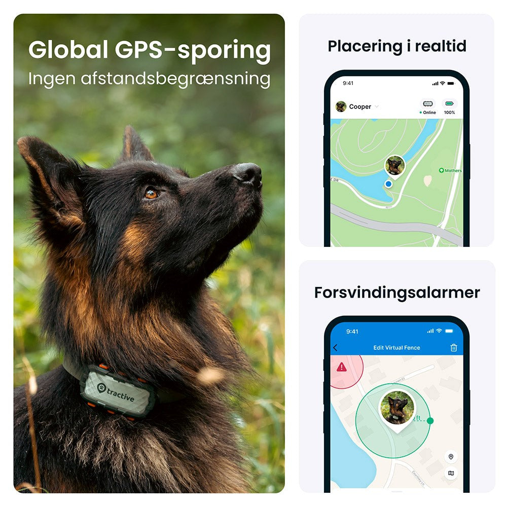 Tractive GPS Dog XL - Tracker til Hund - Adventure Edition - Grå