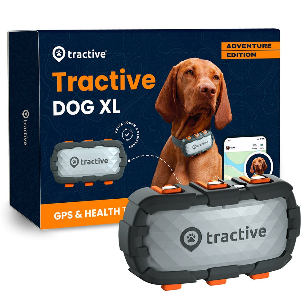 Tractive GPS Dog XL - Tracker til Hund - Adventure Edition - Grå