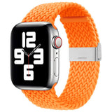 Hurtel Apple Watch (42/44/SE/45/46/49mm) Flettet Stof Rem - Orange