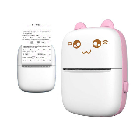 Hurtel HURC9 Mini Cat Printer m. Termisk Tryk - Hvid / Pink