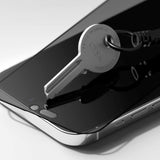 Hofi Glass Pro+ Skærmbeskyttelse m. Privacy Funktion til iPhone 15- Case Friendly - Gennemsigtig / Sort Kant