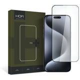 Hofi iPhone 15 Pro Max Glass Pro+ Skærmbeskyttelsesglas - Case Friendly - Sort Kant